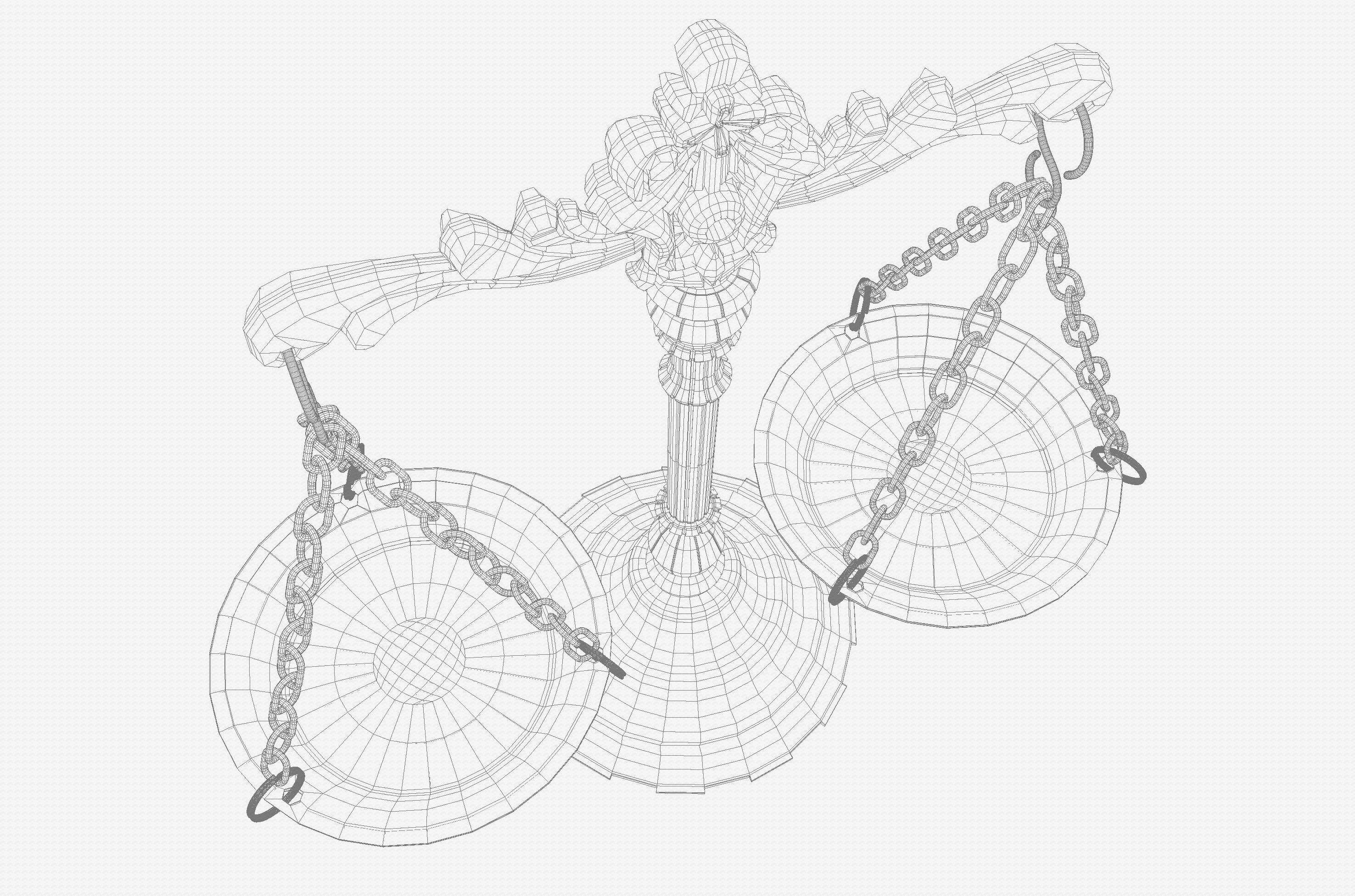 Ornate Justice Scale 3D model_12