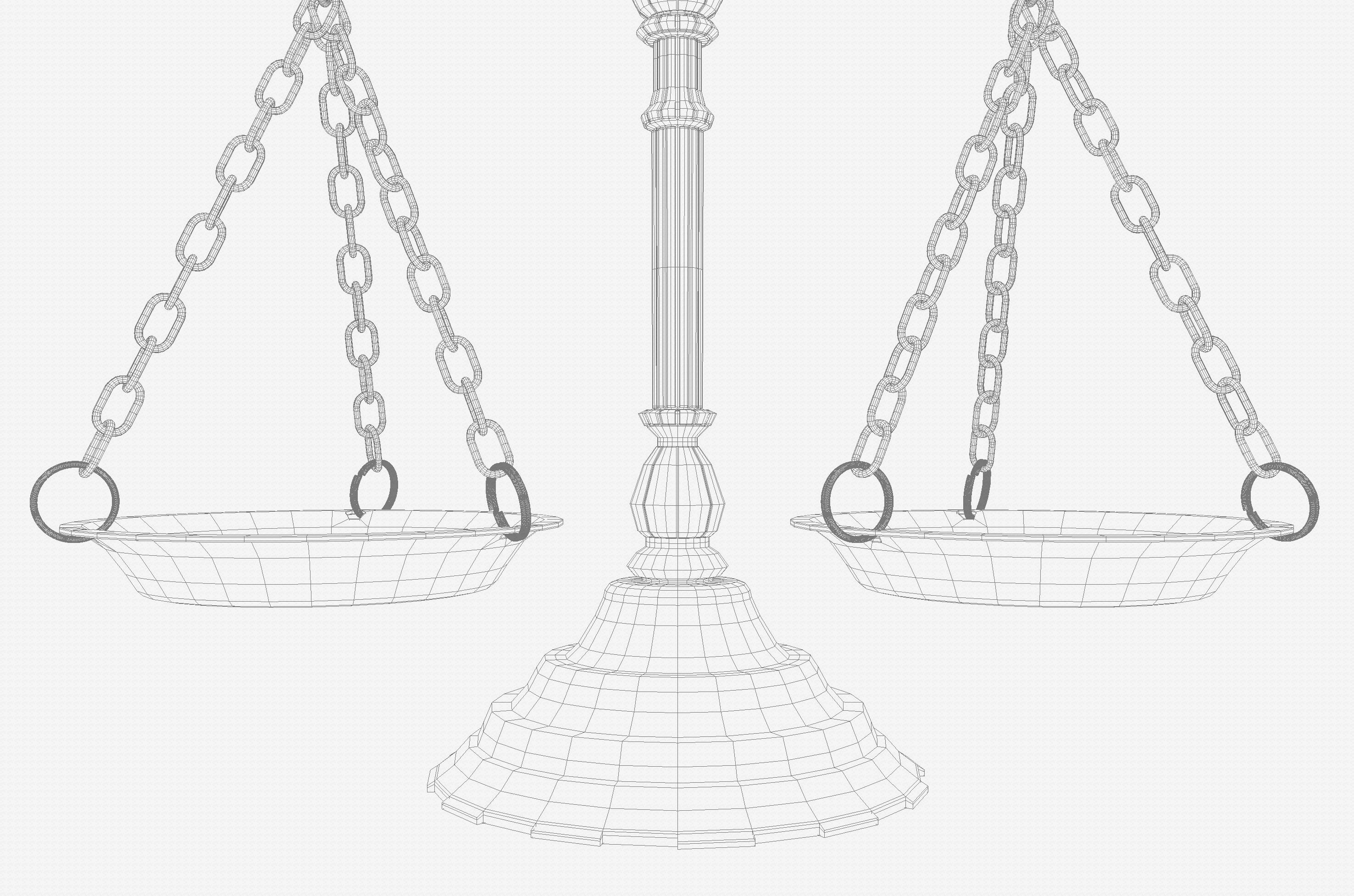 Ornate Justice Scale 3D model_14