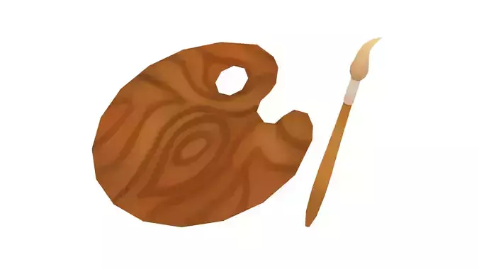 Painting Palette and Brush