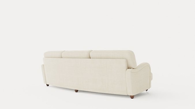 Howard Luxury 4 Seater Sofa Swung Beige 3D model 4