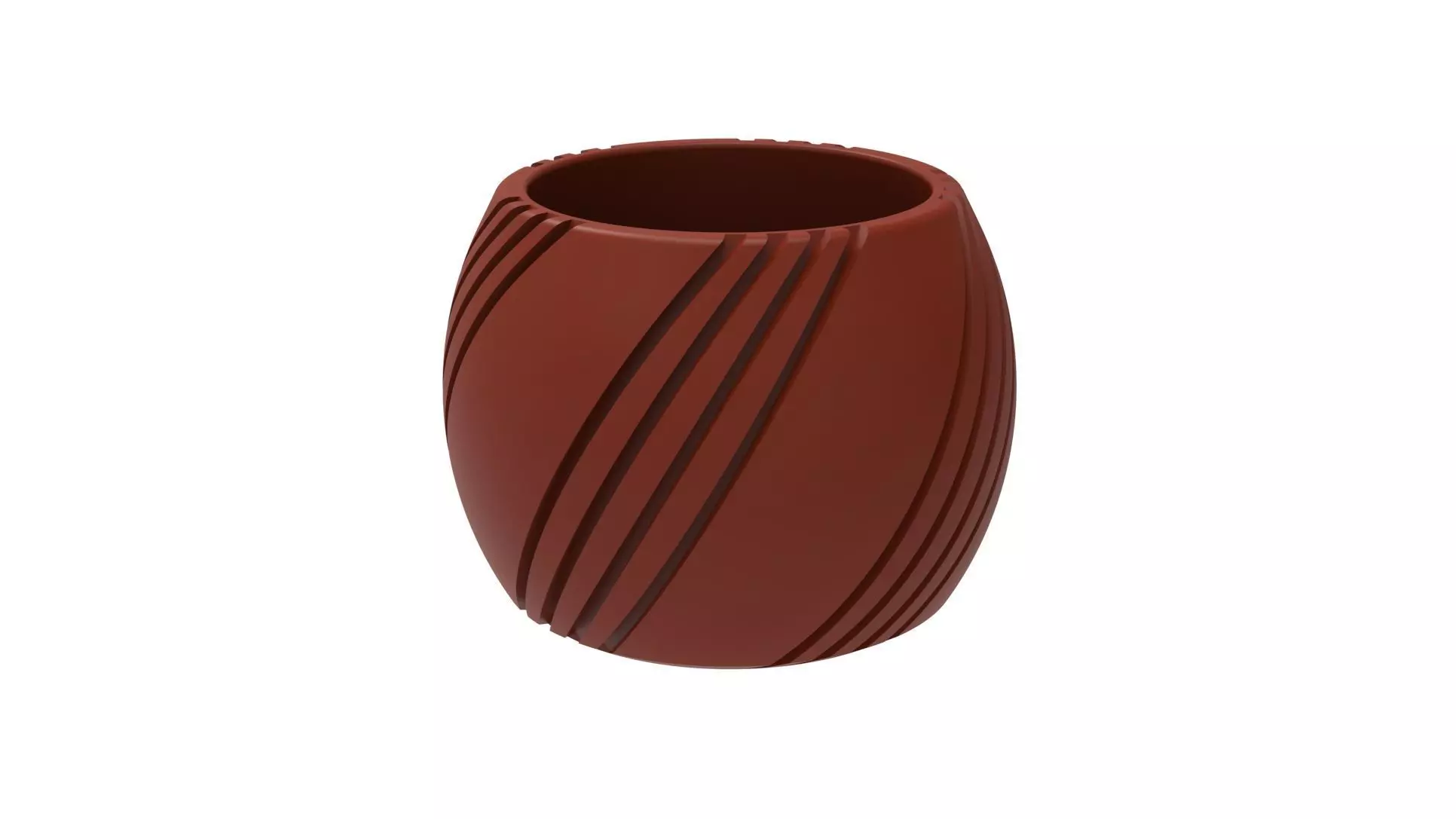 SPHERICAL FINNED VASE - POT - PENCIL HOLDER OR PLANTER 3D print model_0