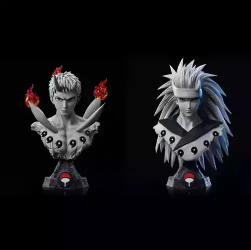 Pack bust obito madara 6 path 3D print model