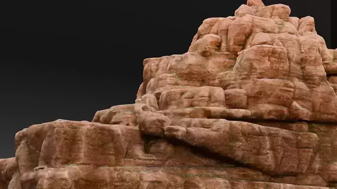 Rock Cliff 3D Model