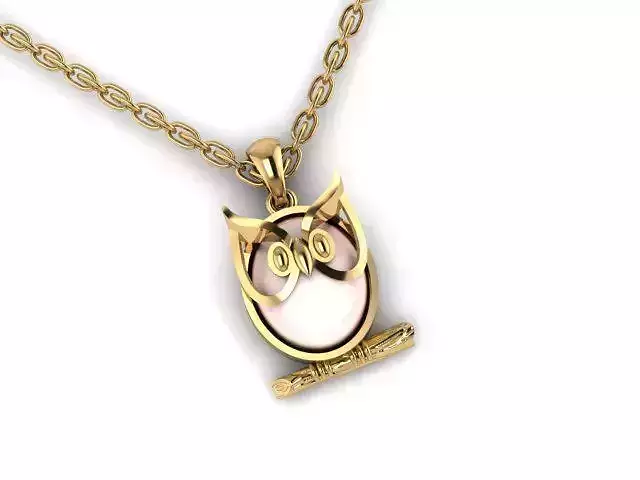 owl necklace 3D print model