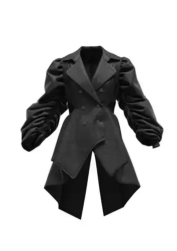 Balenciaga Cacoon Coat 3D model
