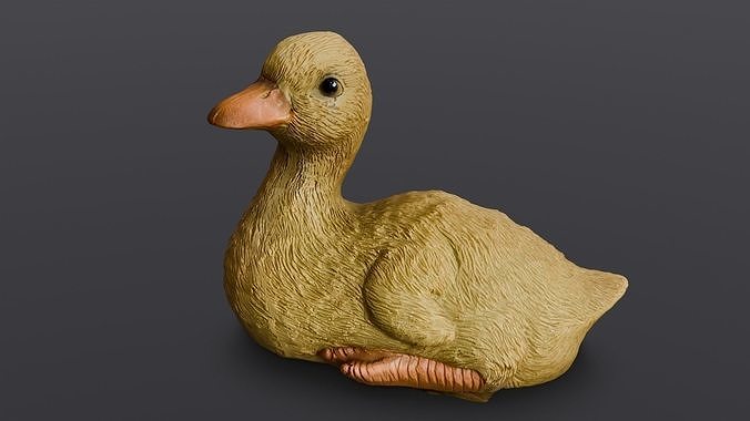 Cartoon Duck 3D Model  Low-poly 3D model