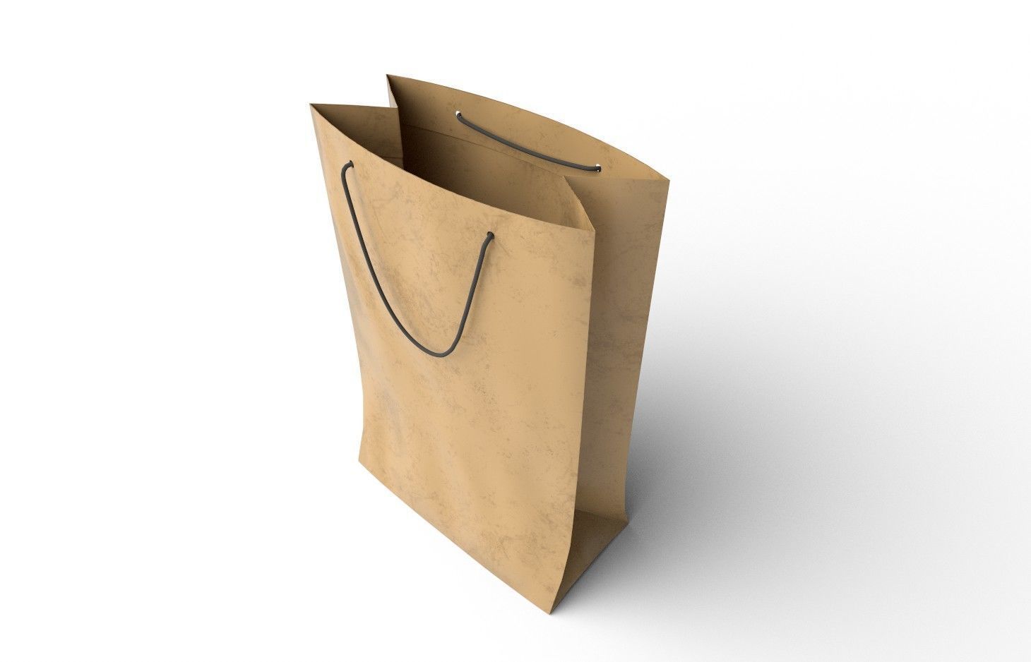 Paper Bag 05 Low-poly 3D model_5