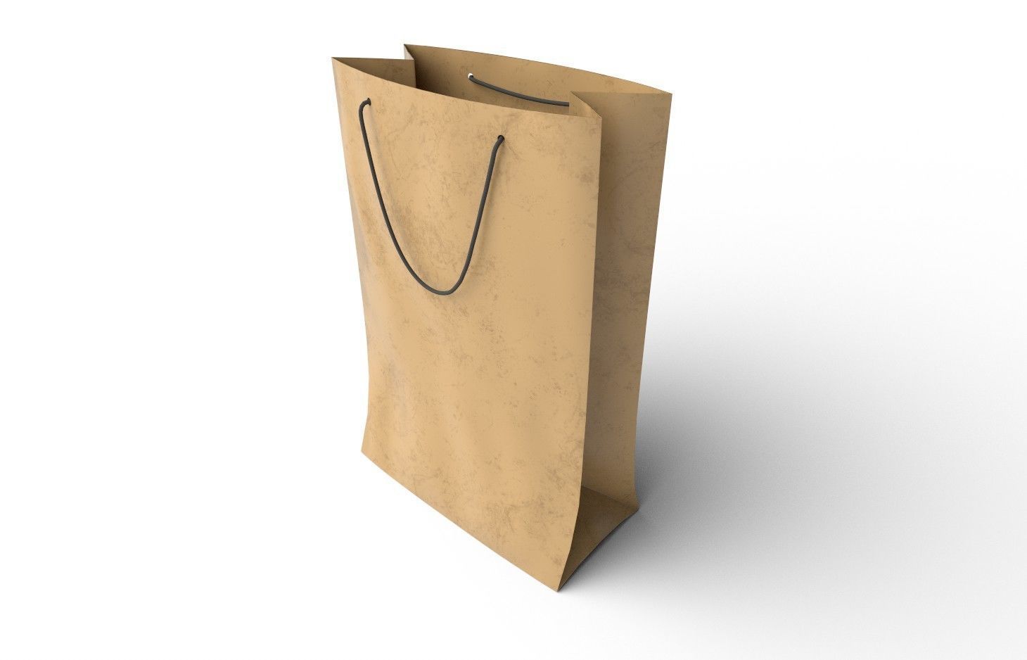 Paper Bag 05 Low-poly 3D model_4