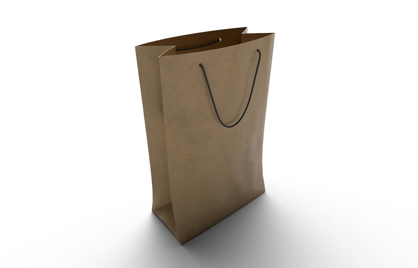 Paper Bag 05 Low-poly 3D model_7