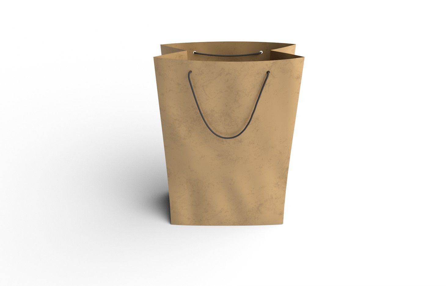 Paper Bag 05 Low-poly 3D model_3