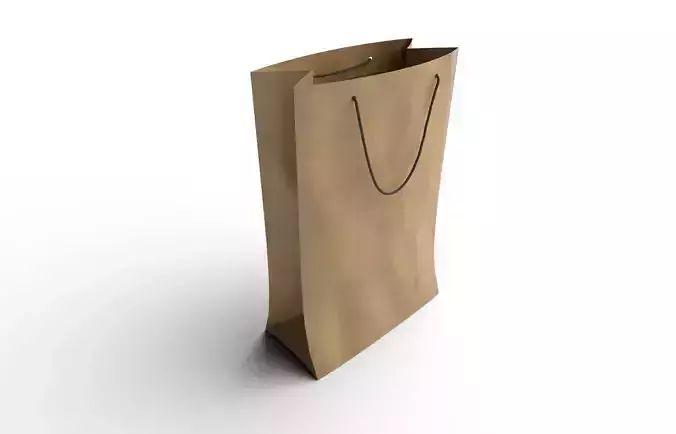 Paper Bag 05 Low-poly 3D model