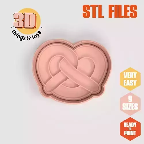 Pretzel Food - Cookie Cutter Clay - Many Size