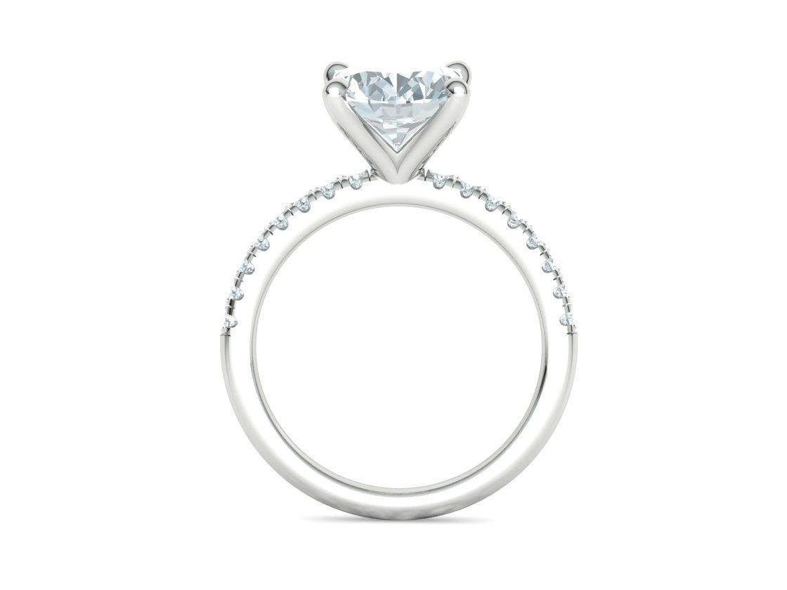 Classic Solitaire Ring with Oval shaped Stone 10x8 3Dmodel 3D print model_31