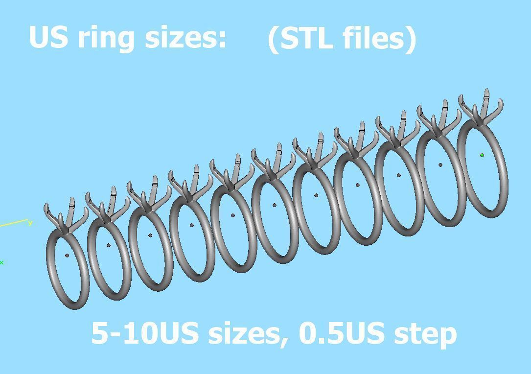 Classic Solitaire Ring with Oval shaped Stone 10x8 3Dmodel 3D print model_9