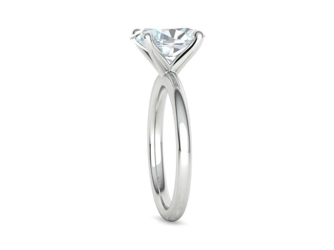 Classic Solitaire Ring with Oval shaped Stone 10x8 3Dmodel 3D print model_37