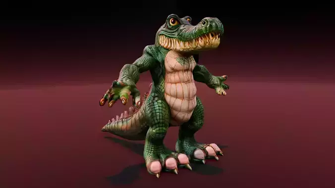 Dinodragon Toy 3D Model  Low-poly 3D model