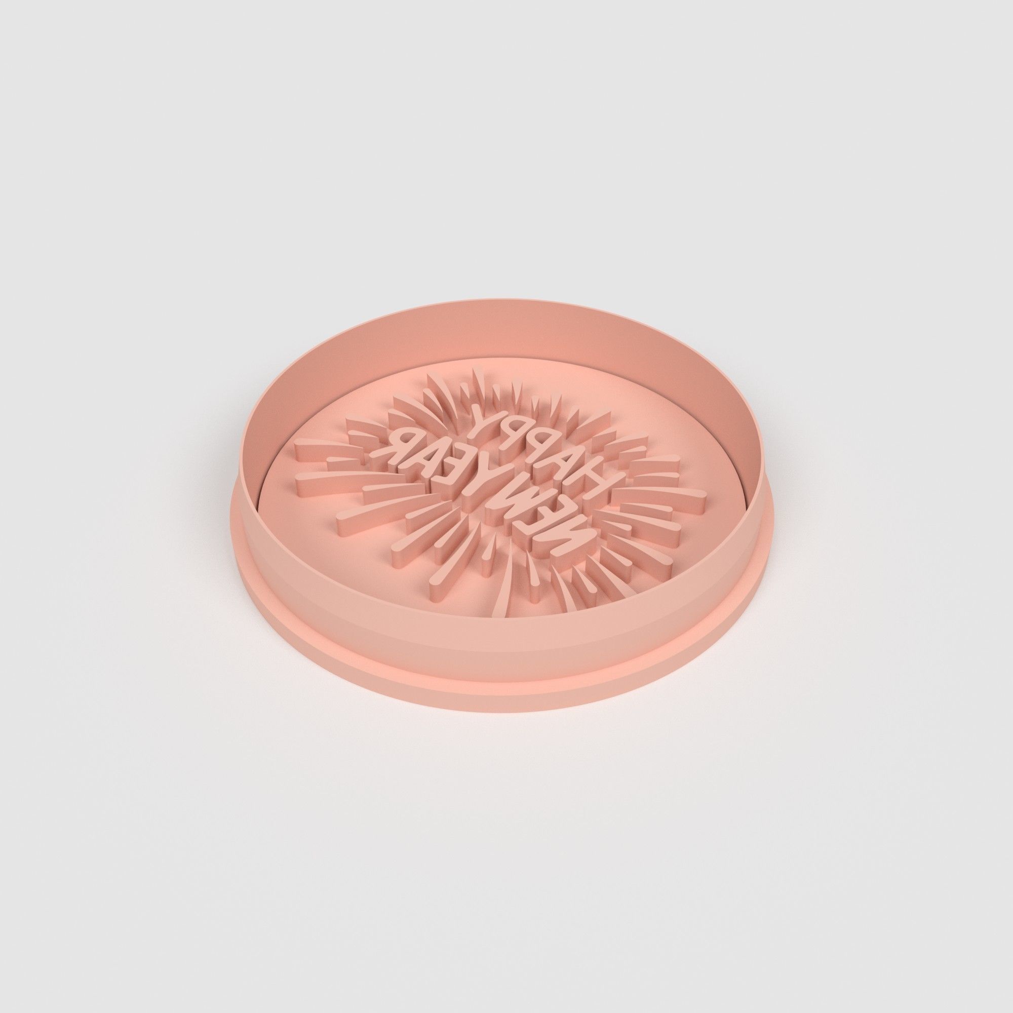 Happy New Year - Cookie Cutter Clay - Many Size  3D print model_1