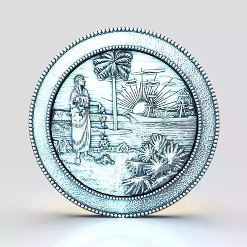 Florida State seal 3D print model