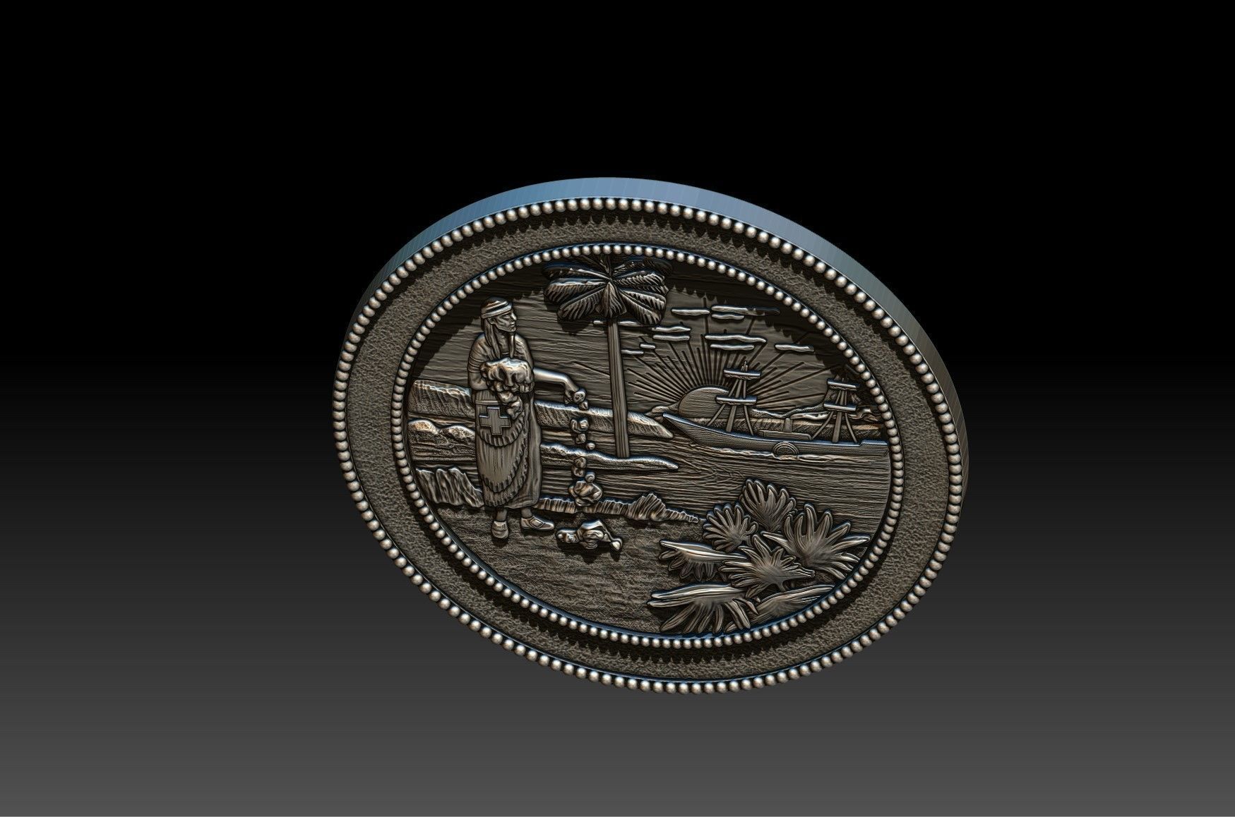 Florida State seal 3D print model_8