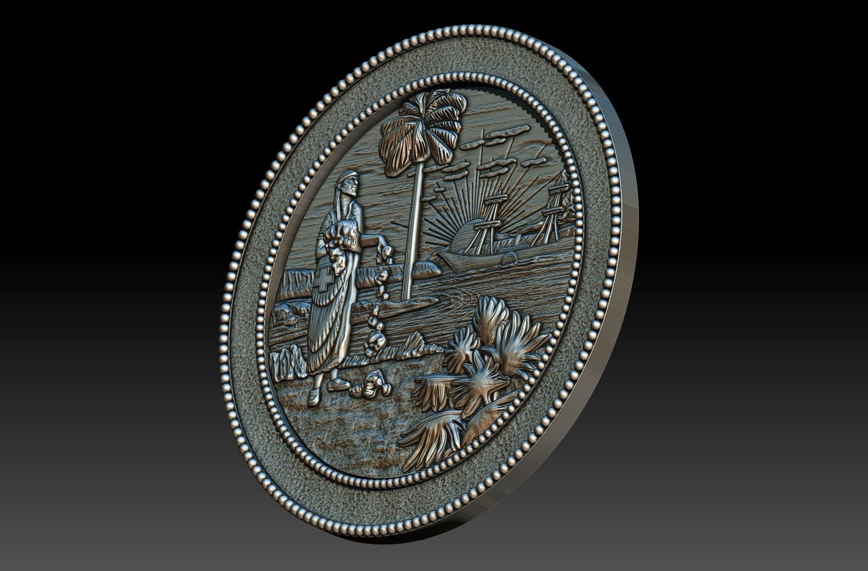 Florida State seal 3D print model_4