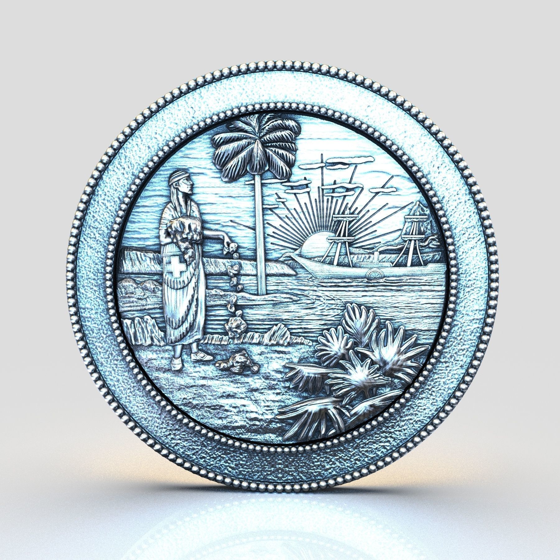 Florida State seal 3D print model_1