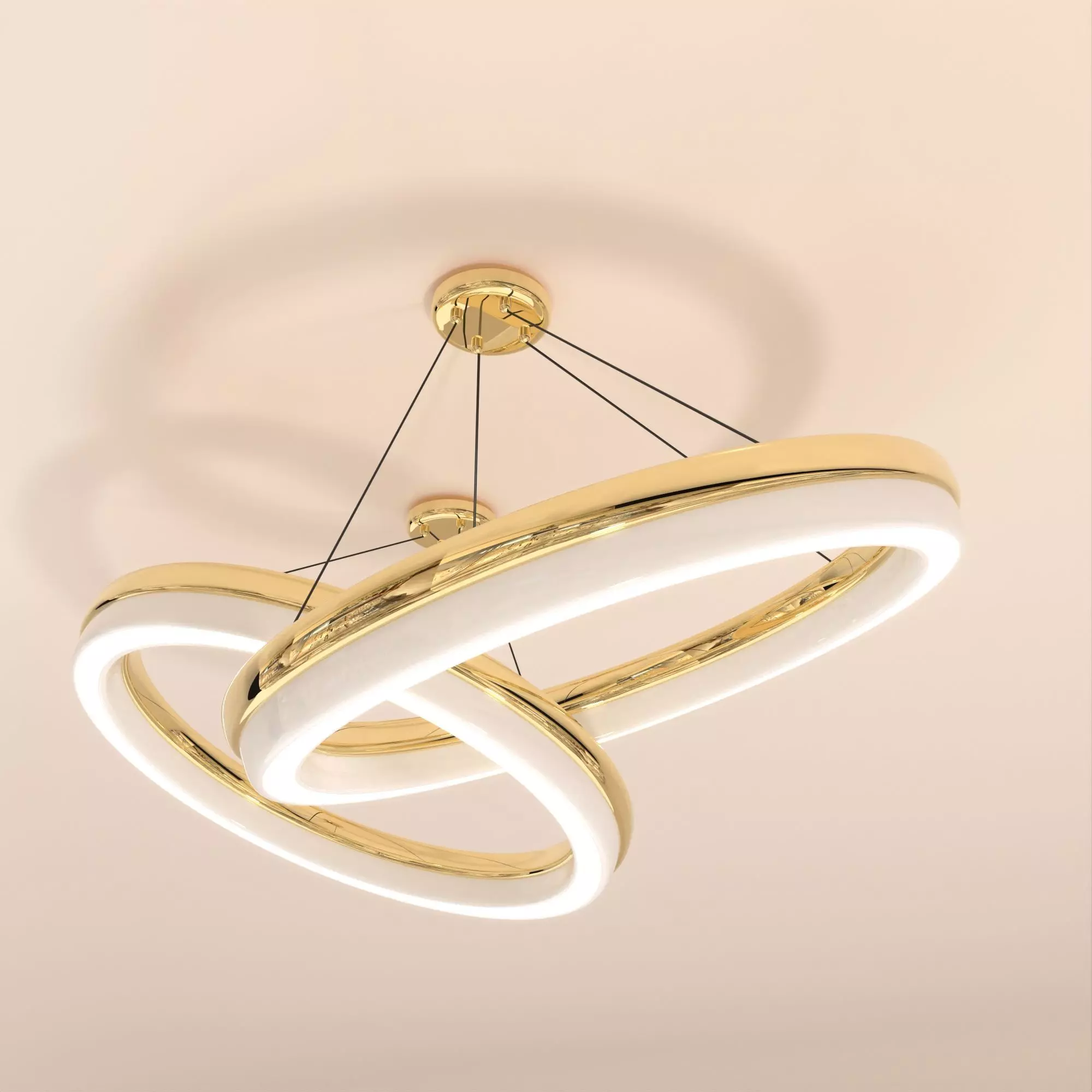 Modern chandelier 2 3D model