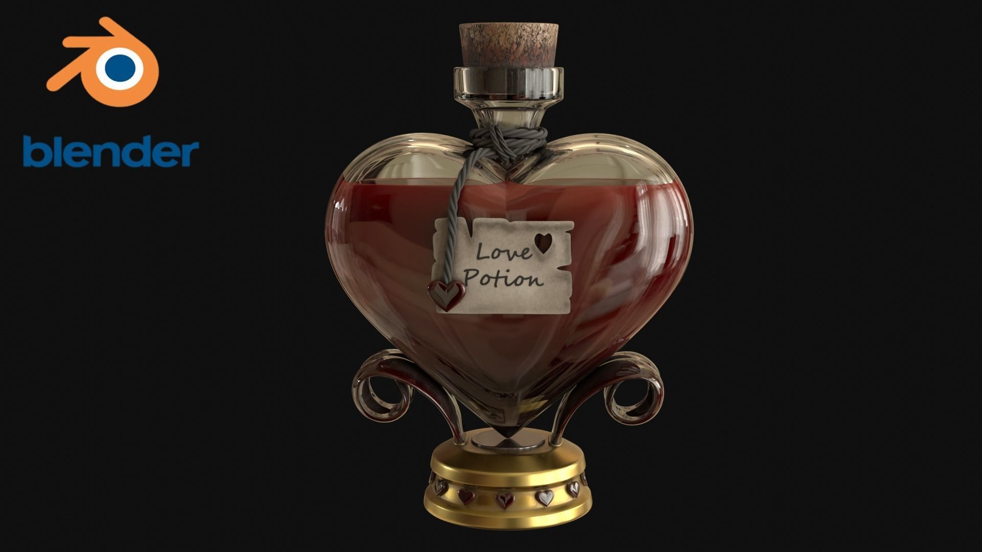Love Potion Low-poly 3D model_3