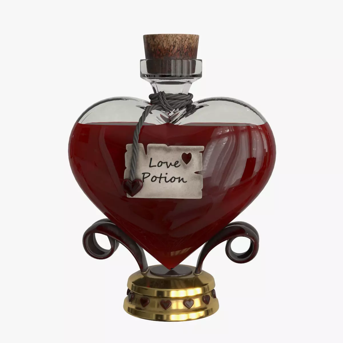 Love Potion Low-poly 3D model_0