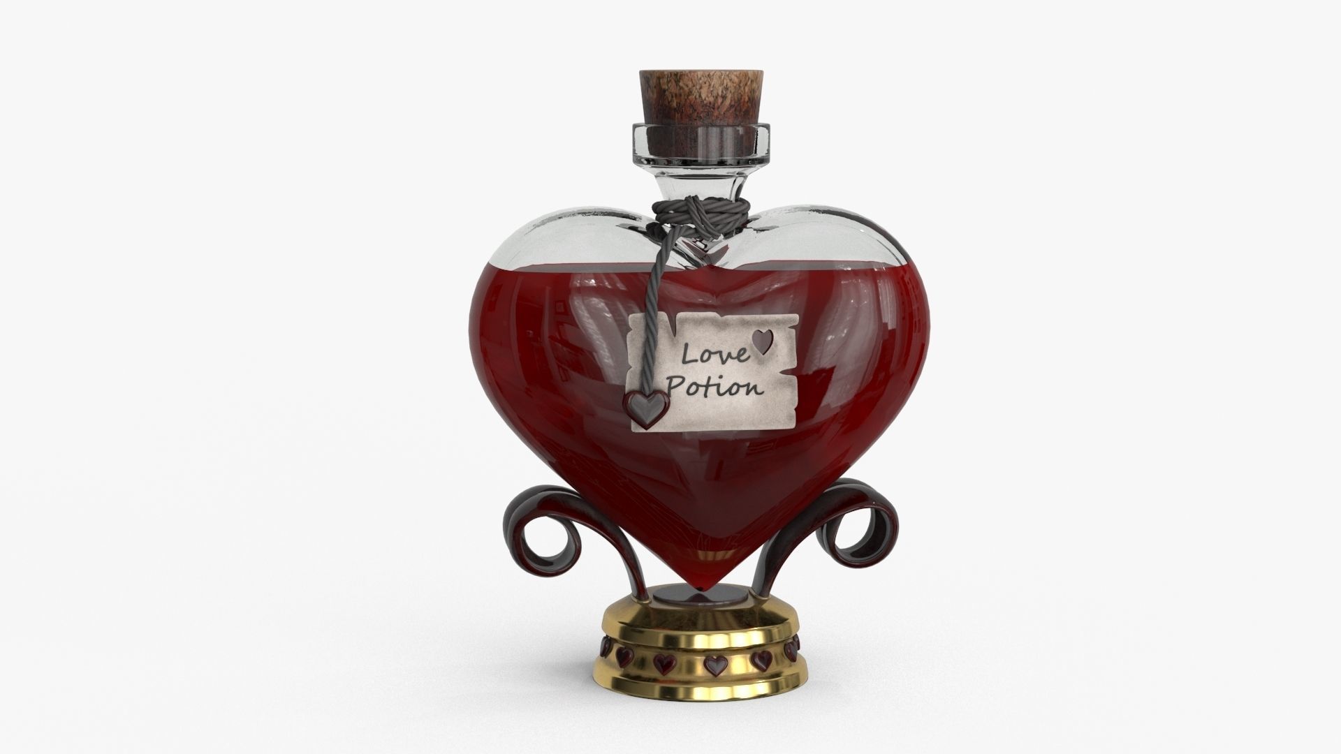 Love Potion Low-poly 3D model_4