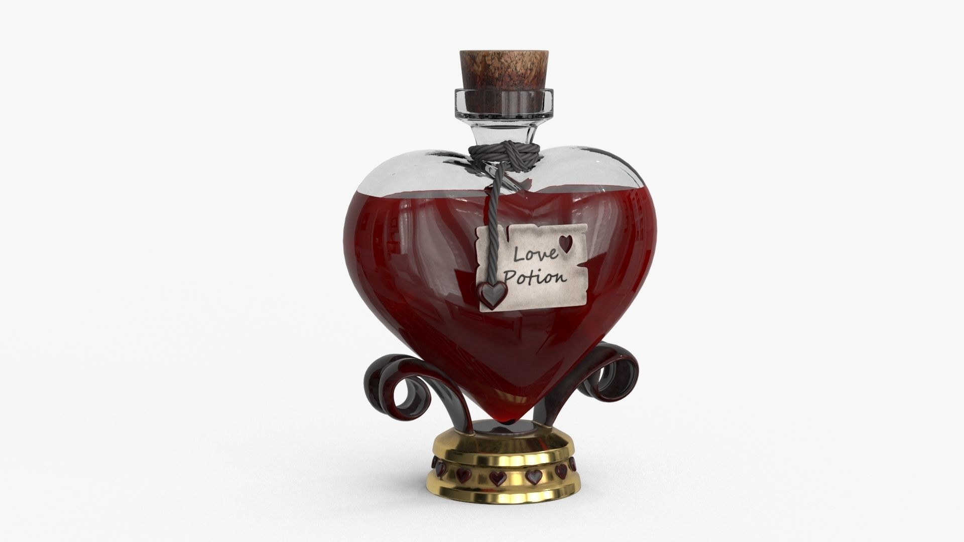 Love Potion Low-poly 3D model_5