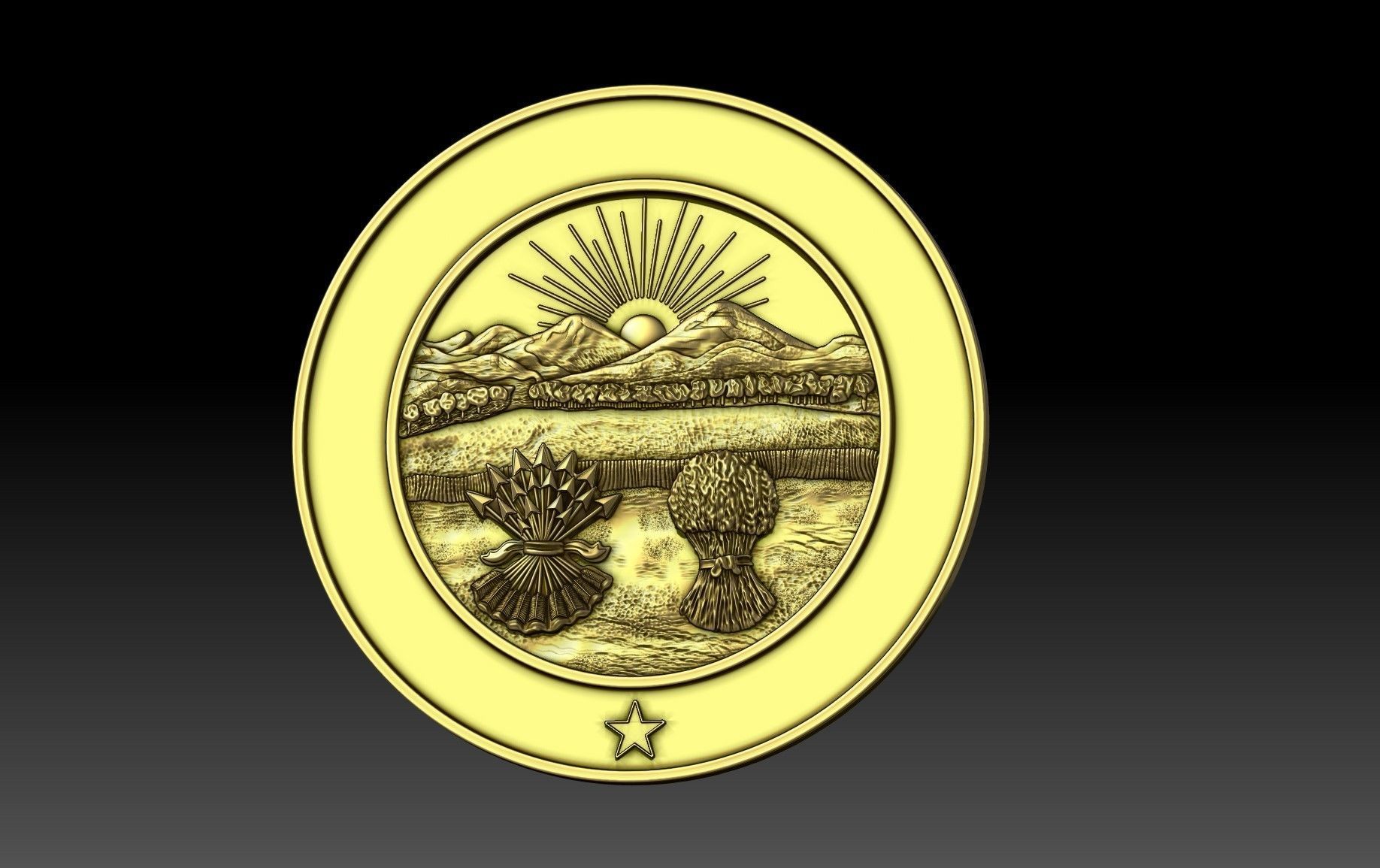 Ohio Seal 3D print model_6