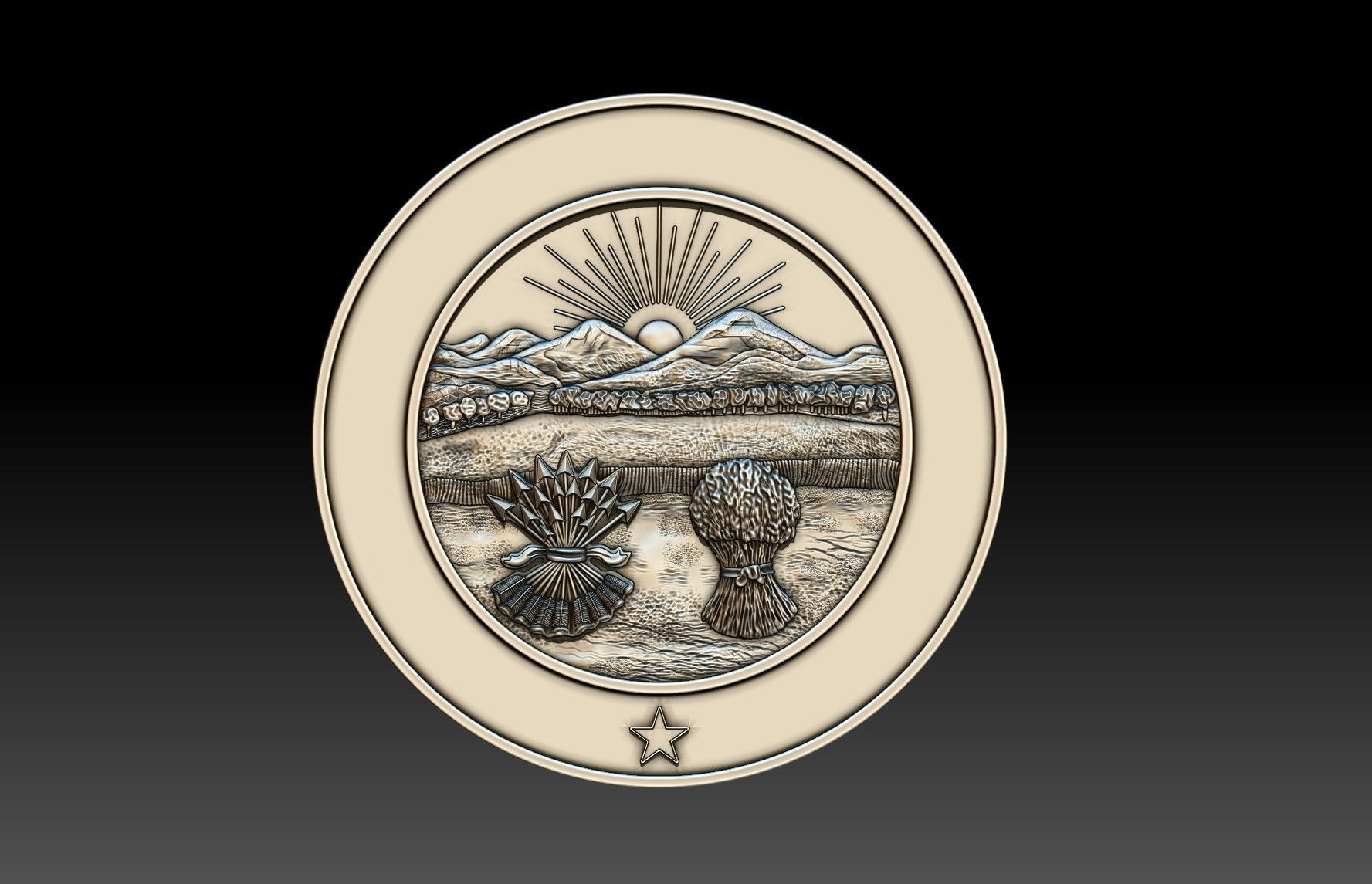 Ohio Seal 3D print model_3