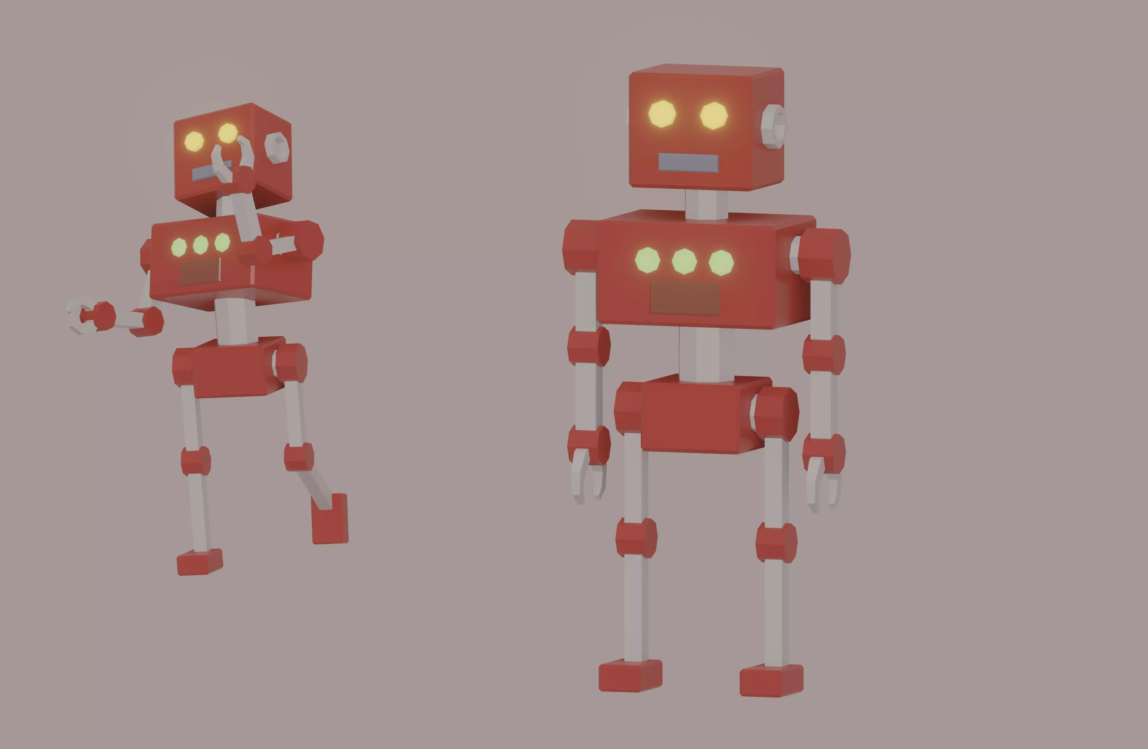 Simple Robot Low-poly 3D model