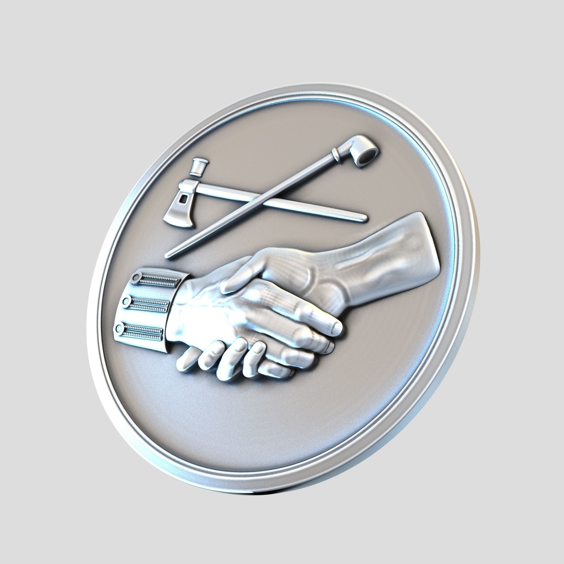 Peace Coin 3D print model_1