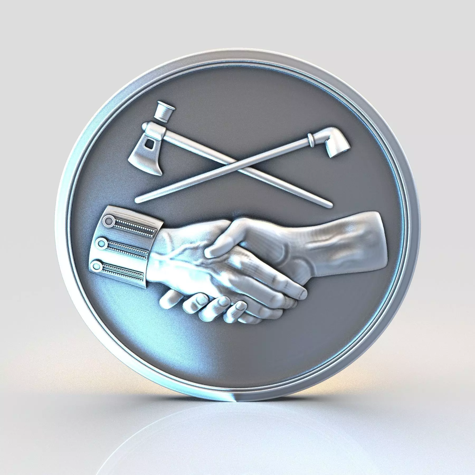 Peace Coin 3D print model_0