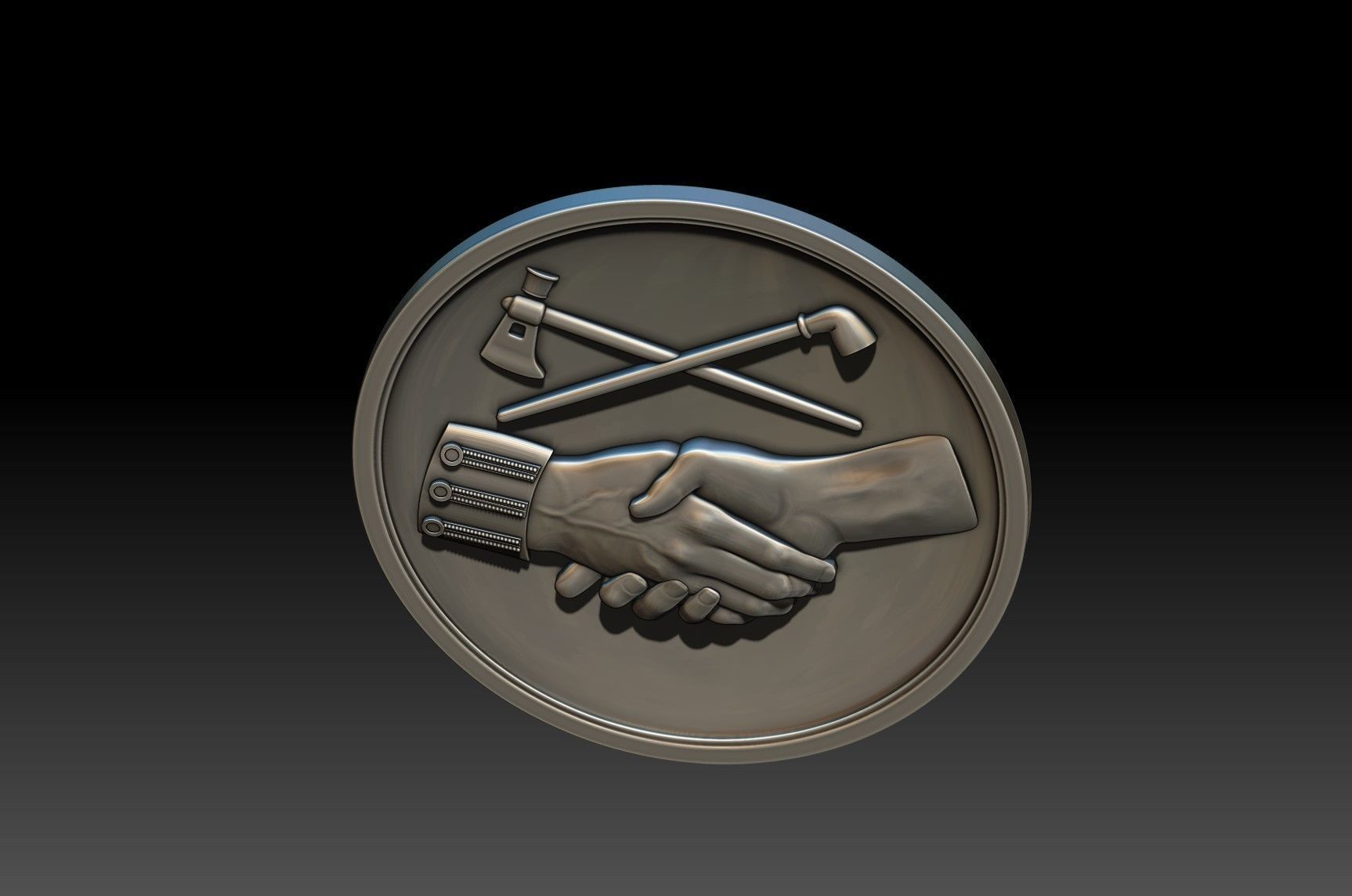 Peace Coin 3D print model_8