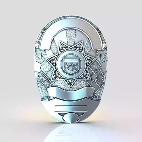 Prescott Badge 3D print model