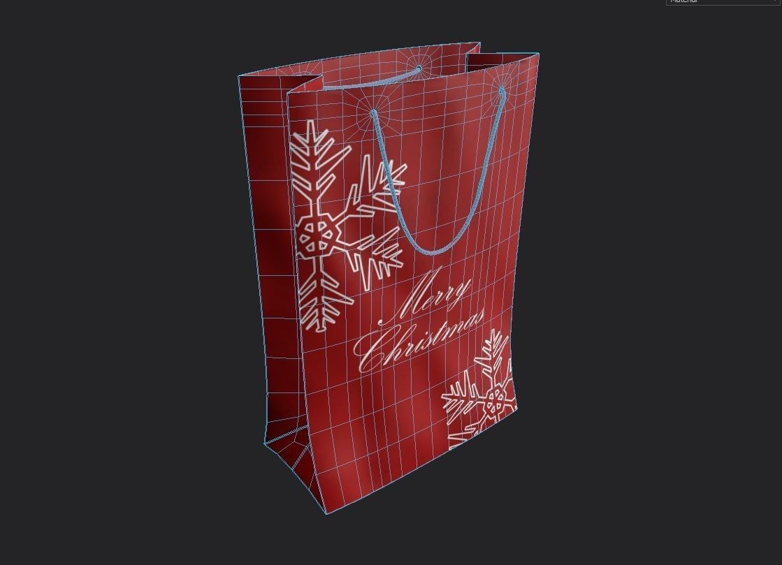 Paper Bag  M05A Low-poly 3D model_1
