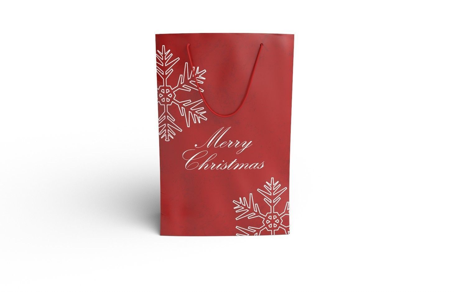 Paper Bag  M05A Low-poly 3D model_3