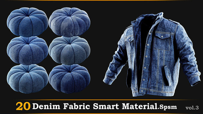 20 Denim Fabric Material-Spsm Vol-03 Texture