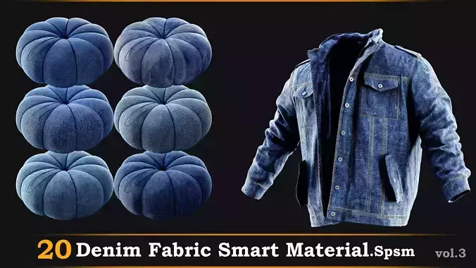 20 Denim Fabric Material-Spsm Vol-03