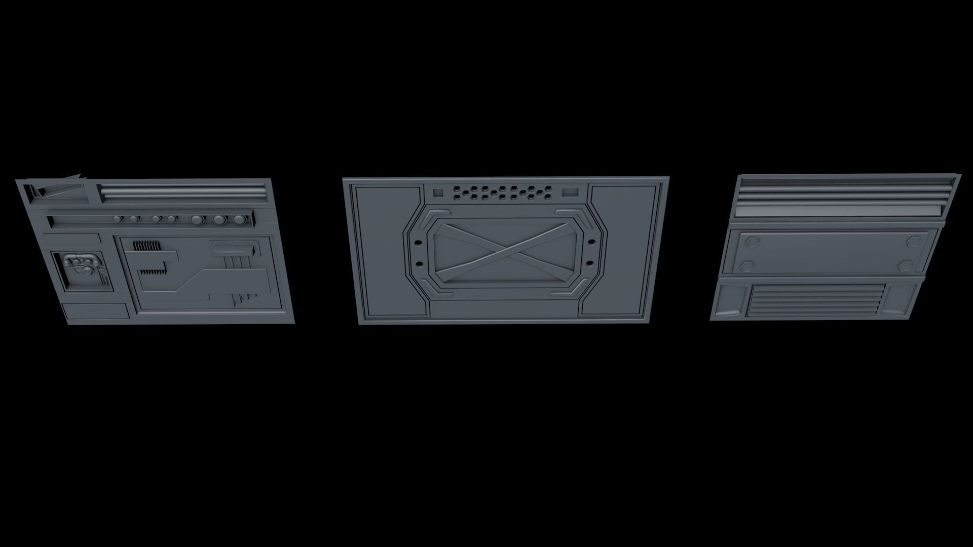Sci Fi Panels 3D model_4