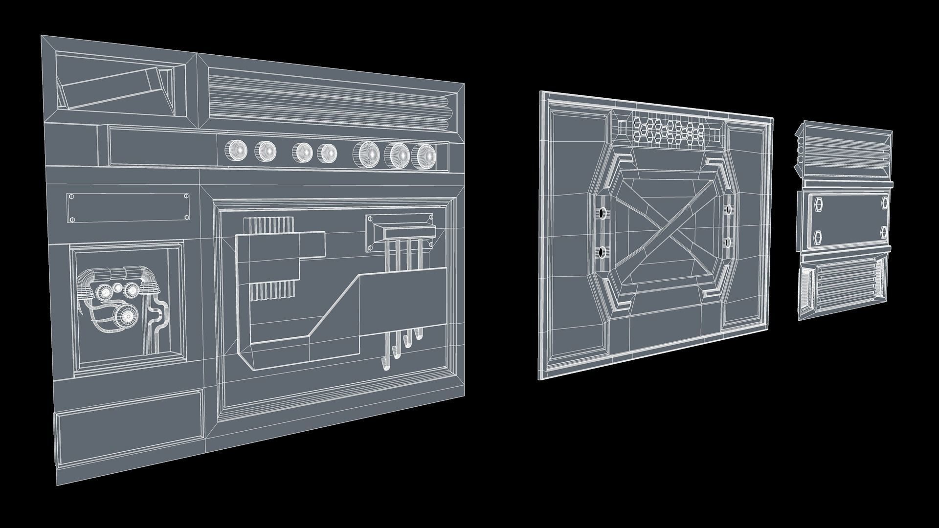 Sci Fi Panels 3D model_11