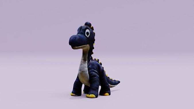 Dinosaur Plush Toy Free low-poly 3D model