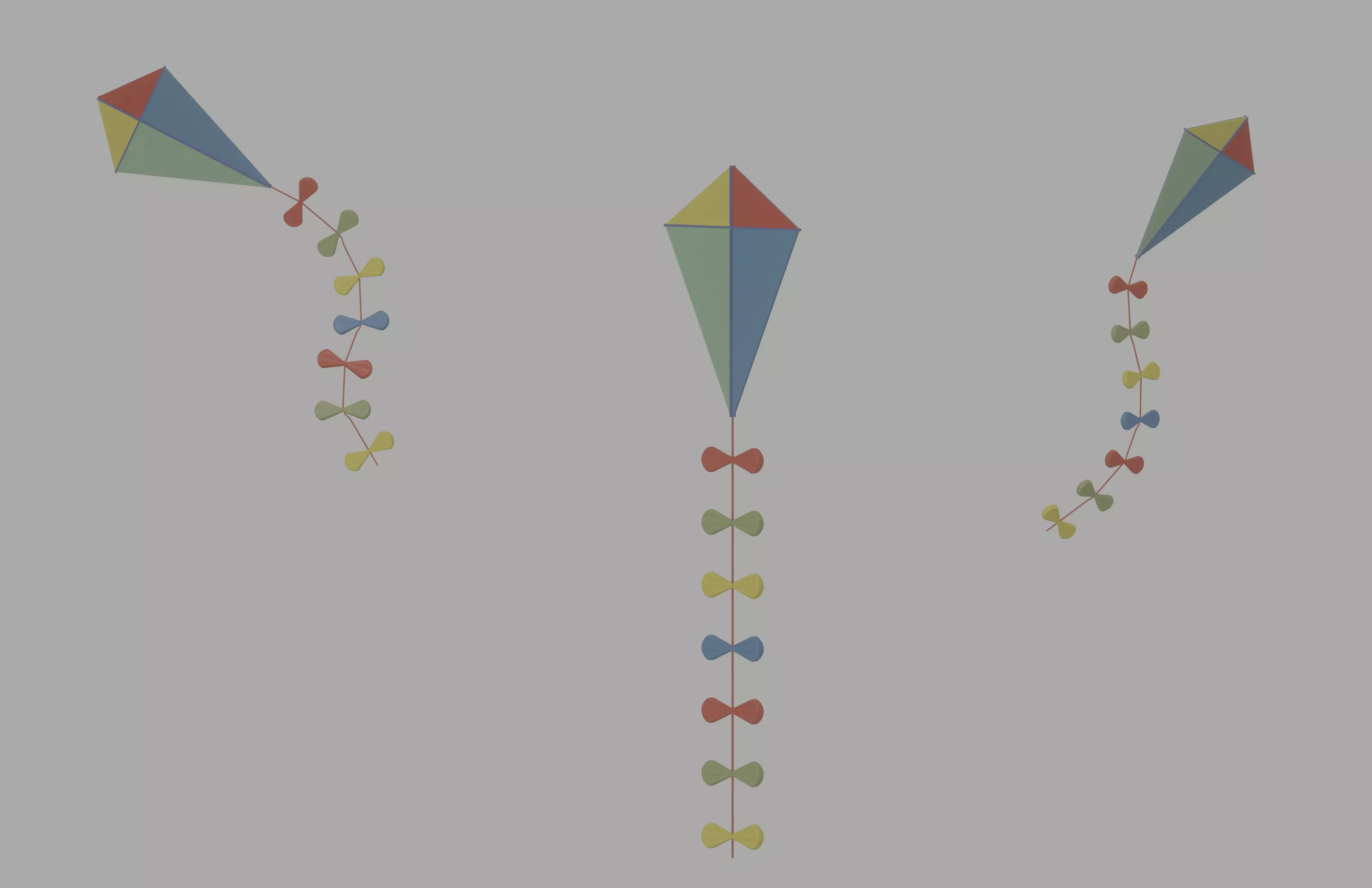 Kite model 3D model_0