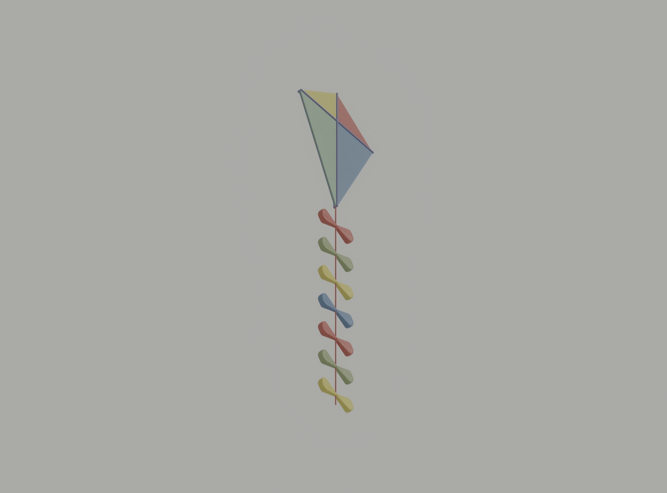 Kite model 3D model_4