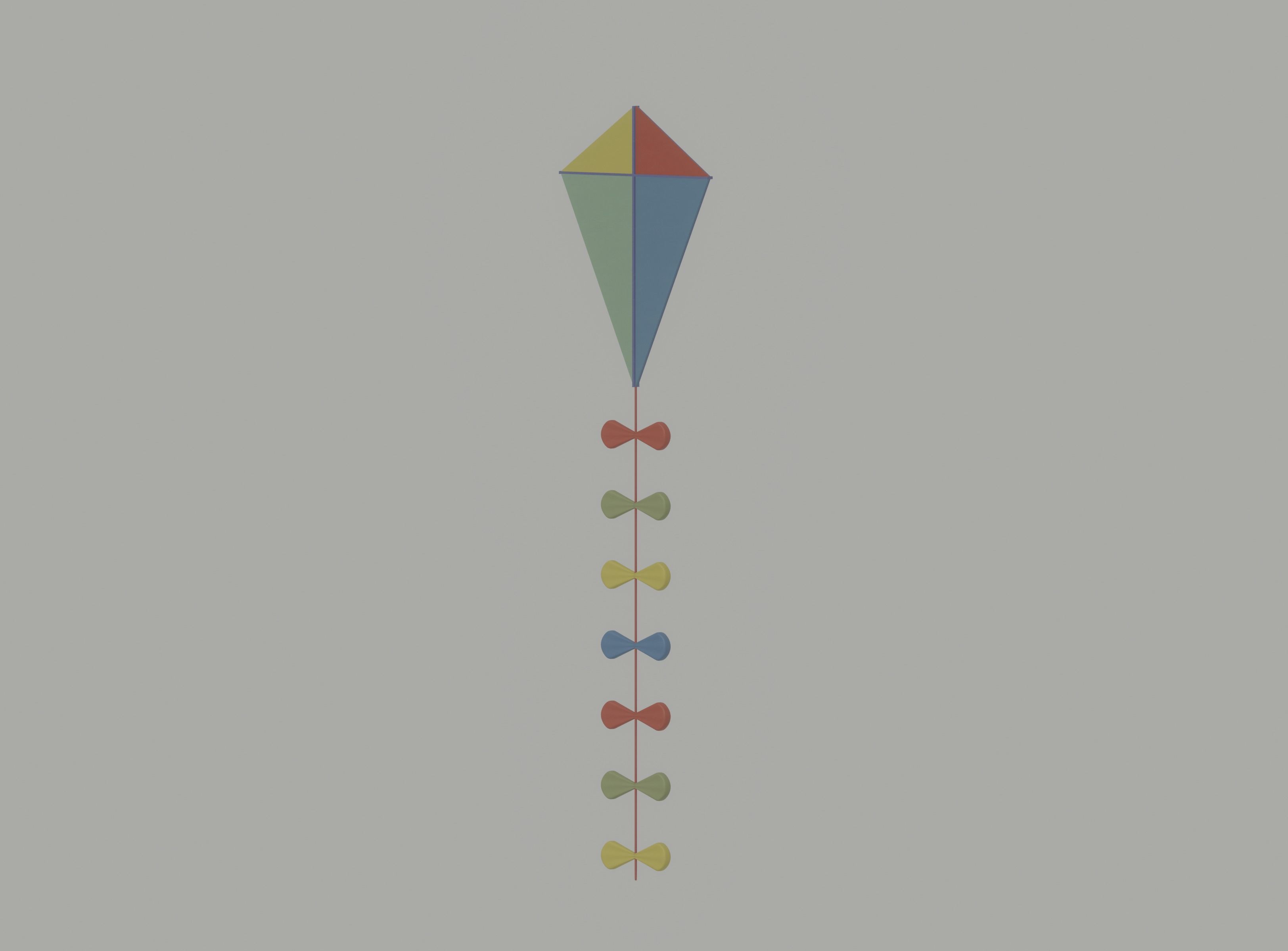 Kite model 3D model_1