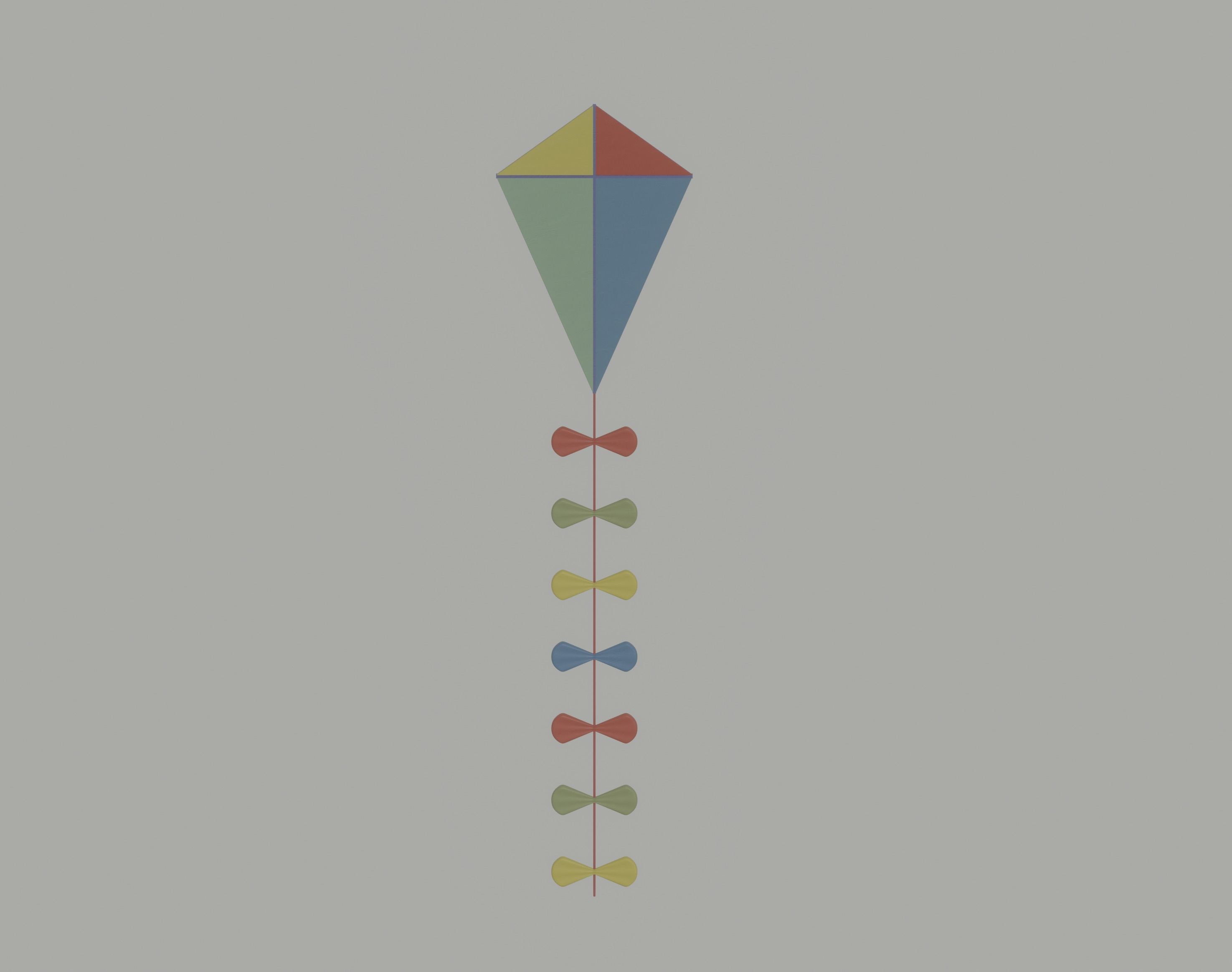 Kite model 3D model_2