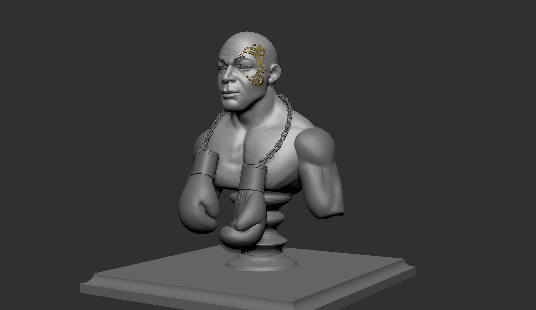 Mike Tyson 3d Printable Bust 3D print model 3D print model_9