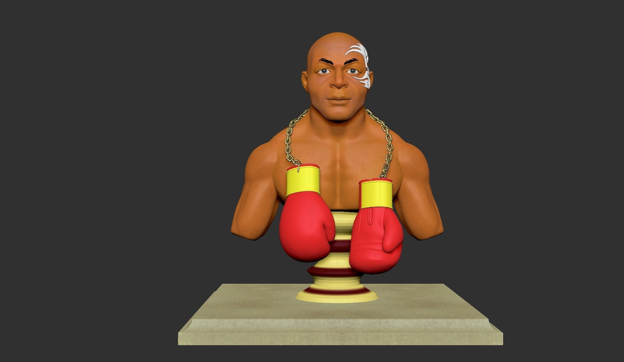 Mike Tyson 3d Printable Bust 3D print model 3D print model_1